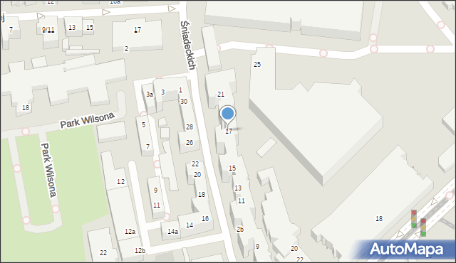 Poznań, Śniadeckich, 17, mapa Poznania