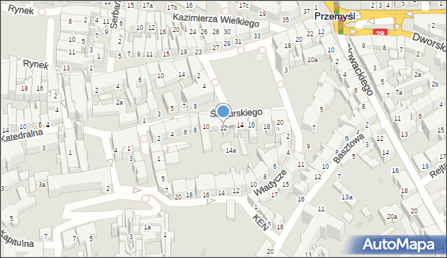 Przemyśl, Śnigurskiego Jana, bp., 12, mapa Przemyśla