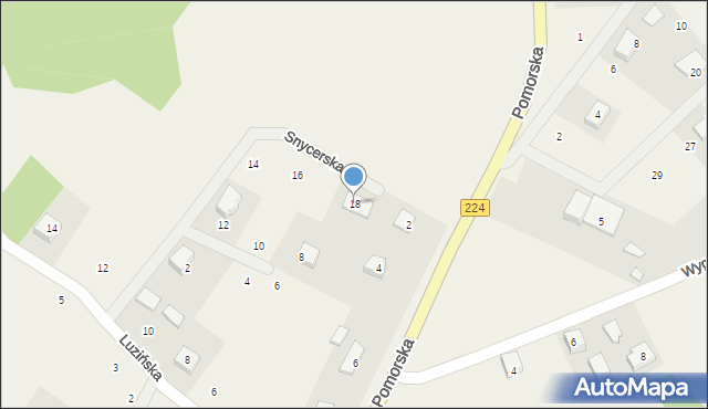 Przetoczyno, Snycerska, 18, mapa Przetoczyno