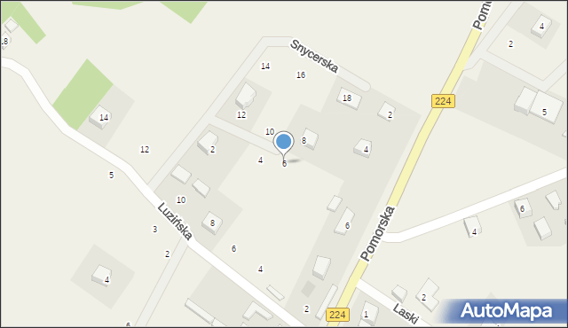 Przetoczyno, Snycerska, 6, mapa Przetoczyno