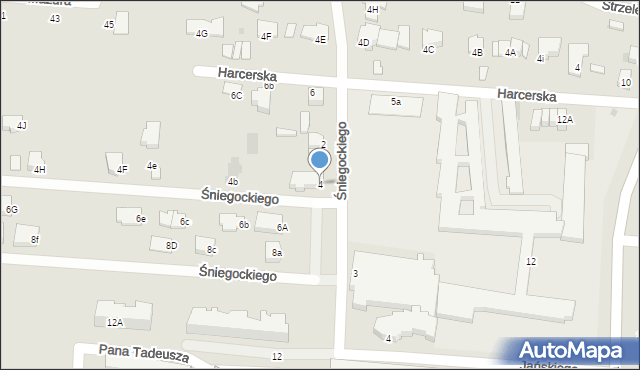 Pułtusk, Śniegockiego Stanisława, burm., 4, mapa Pułtusk