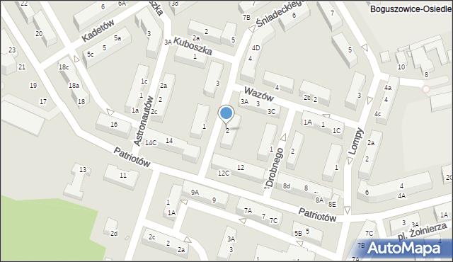 Rybnik, Śniadeckiego Jędrzeja, 2, mapa Rybnika