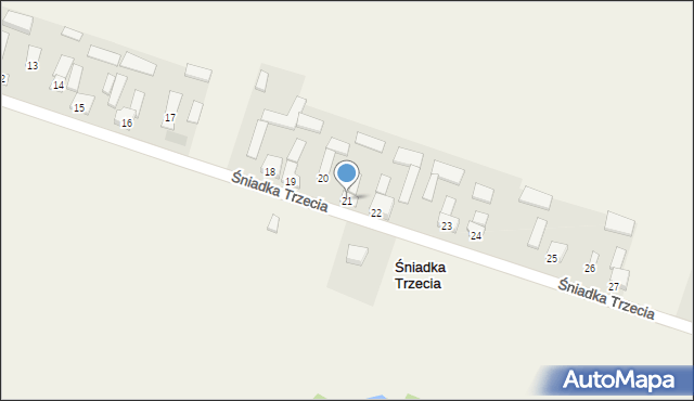 Śniadka Trzecia, Śniadka Trzecia, 21, mapa Śniadka Trzecia
