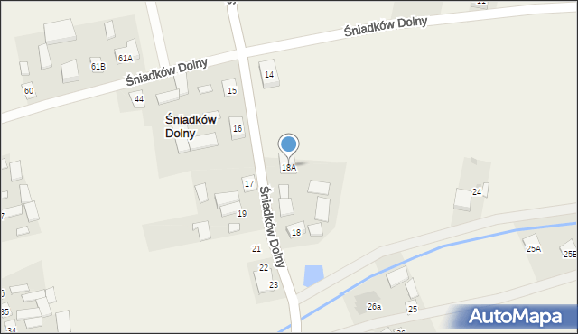 Śniadków Dolny, Śniadków Dolny, 18A, mapa Śniadków Dolny