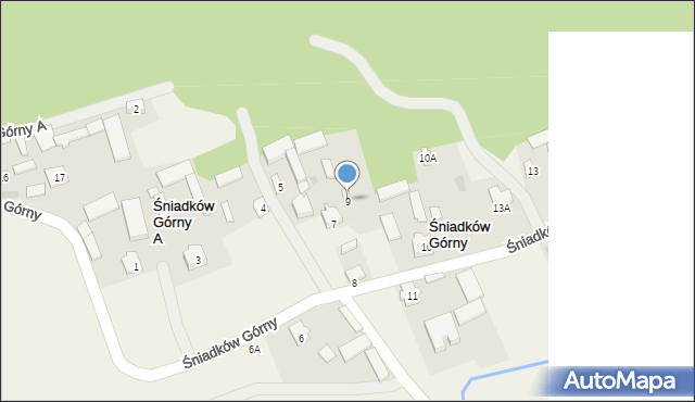 Śniadków Górny, Śniadków Górny, 9, mapa Śniadków Górny