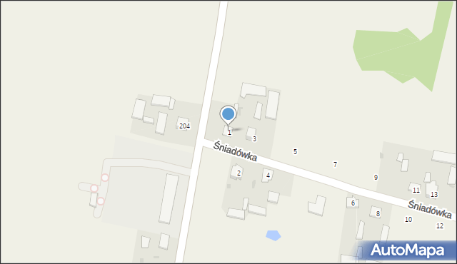 Śniadówka, Śniadówka, 1, mapa Śniadówka