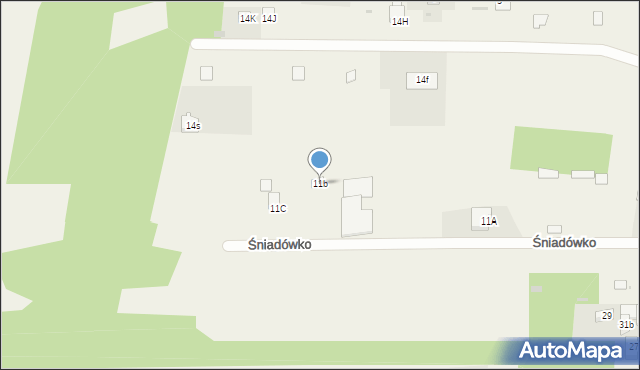 Śniadówko, Śniadówko, 11b, mapa Śniadówko