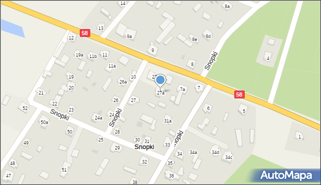 Snopki, Snopki, 27a, mapa Snopki