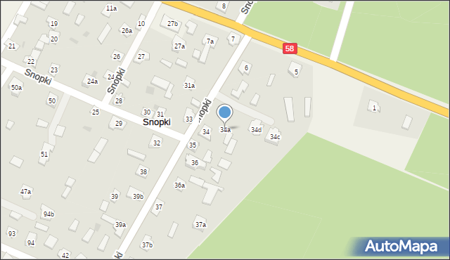 Snopki, Snopki, 34a, mapa Snopki