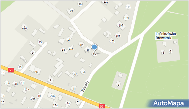 Snopki, Snopki, 8a, mapa Snopki