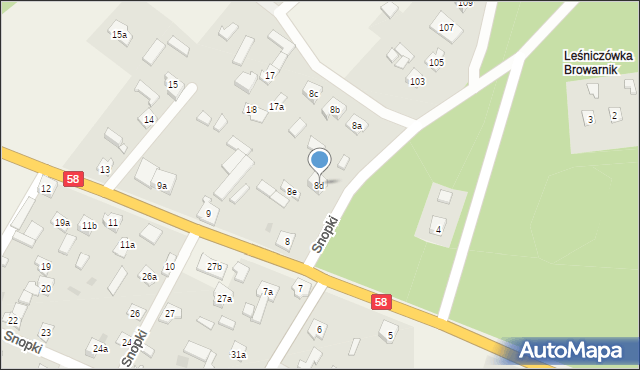 Snopki, Snopki, 8d, mapa Snopki