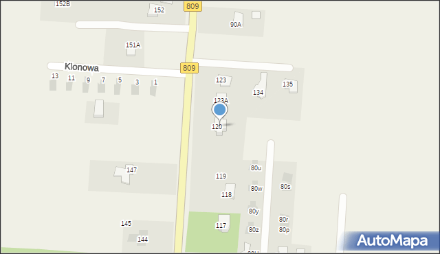 Snopków, Snopków, 121, mapa Snopków