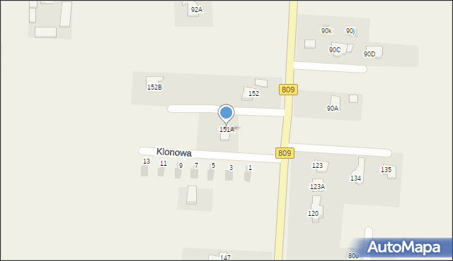 Snopków, Snopków, 151A, mapa Snopków