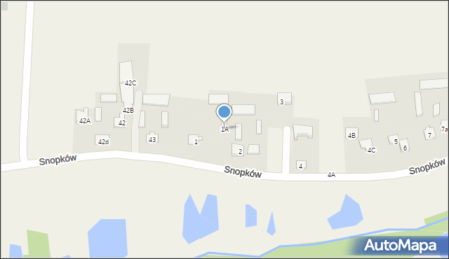 Snopków, Snopków, 1A, mapa Snopków