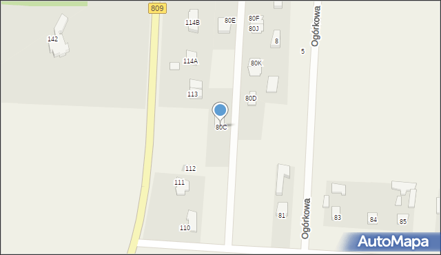 Snopków, Snopków, 80C, mapa Snopków