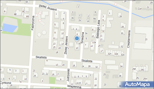 Warszawa, Śnieżna, 8, mapa Warszawy