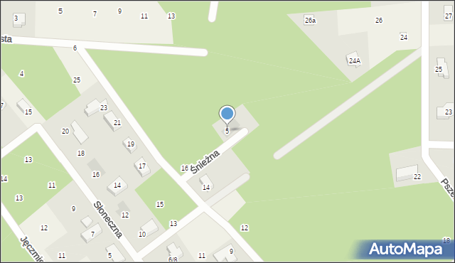 Wódka, Śnieżna, 5, mapa Wódka