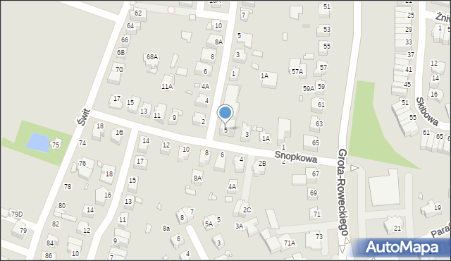 Wrocław, Snopkowa, 5, mapa Wrocławia