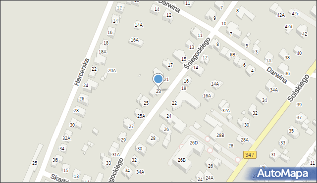 Wrocław, Śniegockiego Michała, 23, mapa Wrocławia