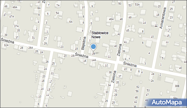 Wrocław, Śnieżna, 15, mapa Wrocławia