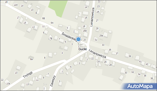 Żarki, Śniadeckiego Jędrzeja, 1, mapa Żarki