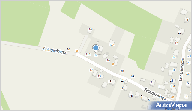 Żarki, Śniadeckiego Jędrzeja, 14, mapa Żarki