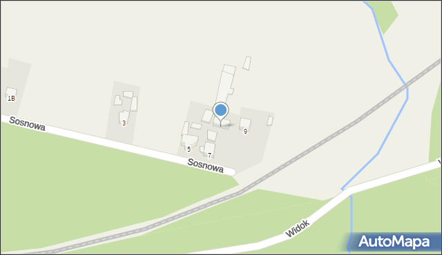 Adamów, Sosnowa, 7a, mapa Adamów