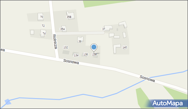 Aleksandria Pierwsza, Sosnowa, 138, mapa Aleksandria Pierwsza