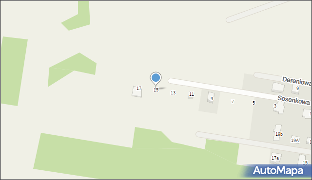 Aleksandrów, Sosenkowa, 15, mapa Aleksandrów