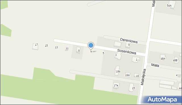 Aleksandrów, Sosenkowa, 7, mapa Aleksandrów