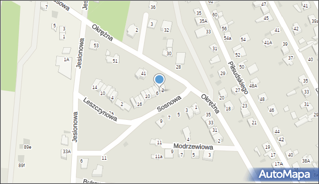 Aleksandrów Kujawski, Sosnowa, 4, mapa Aleksandrów Kujawski