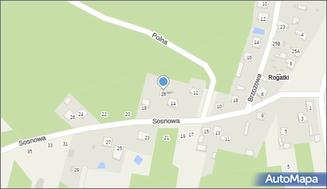 Augustów, Sosnowa, 16, mapa Augustów