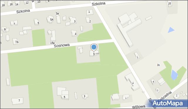 Baniocha, Sosnowa, 3, mapa Baniocha