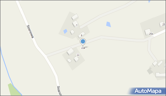 Barwik, Sosnowa, 11a, mapa Barwik