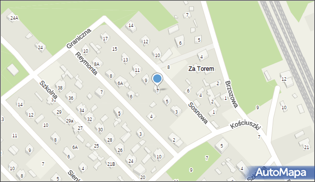 Bełchów, Sosnowa, 7, mapa Bełchów