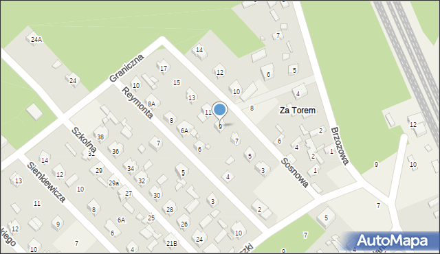 Bełchów, Sosnowa, 9, mapa Bełchów