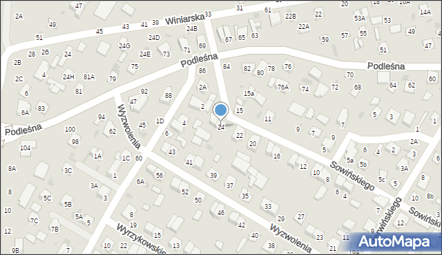 Biała Podlaska, Sowińskiego Józefa, gen., 24, mapa Białej Podlaskiej