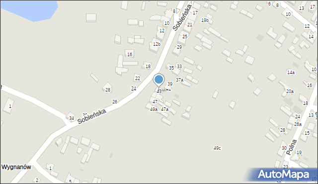 Białaczów, Sobieńska, 43, mapa Białaczów