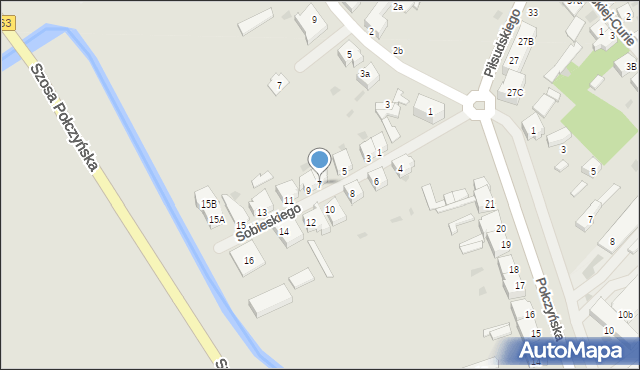 Białogard, Sobieskiego, 7, mapa Białogard