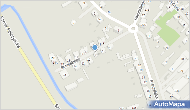 Białogard, Sobieskiego, 8, mapa Białogard