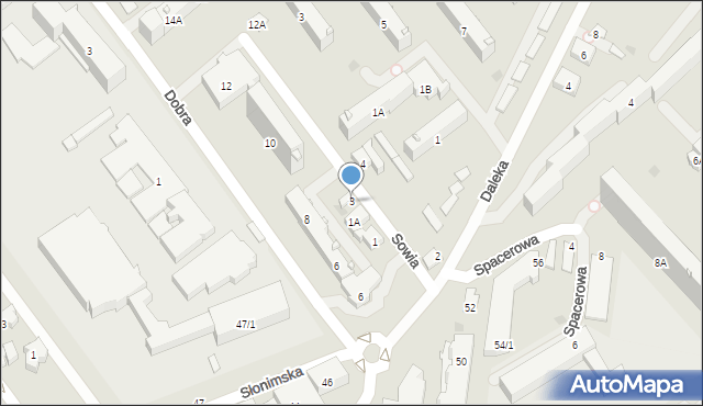 Białystok, Sowia, 3, mapa Białegostoku