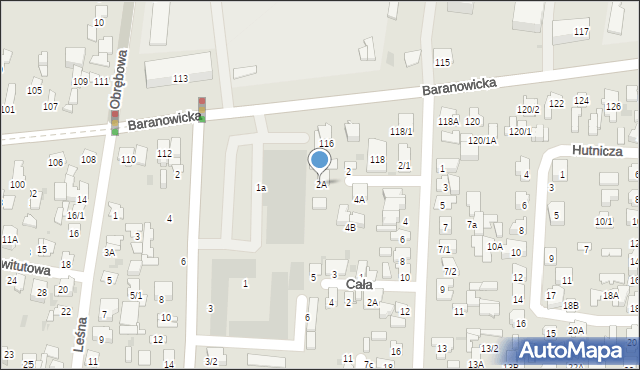 Białystok, Sobolewska, 2A, mapa Białegostoku