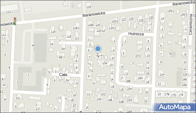 Białystok, Sobolewska, 7a, mapa Białegostoku