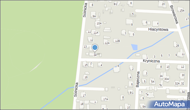Białystok, Solnicka, 14, mapa Białegostoku