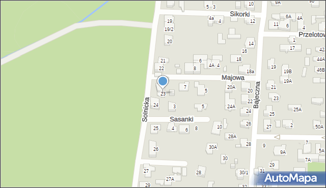 Białystok, Solnicka, 23, mapa Białegostoku