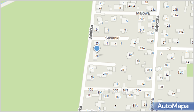 Białystok, Solnicka, 26, mapa Białegostoku