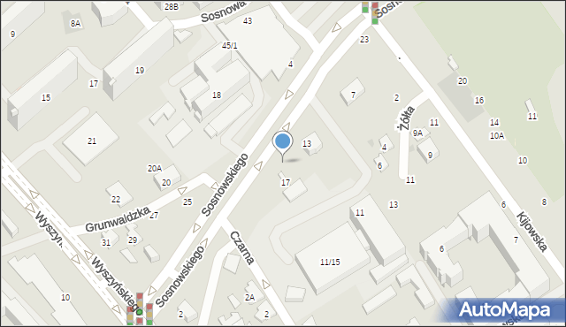 Białystok, Sosnowskiego Oskara, 9, mapa Białegostoku