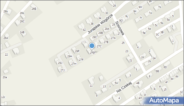 Bibice, Sosnowa, 27D, mapa Bibice