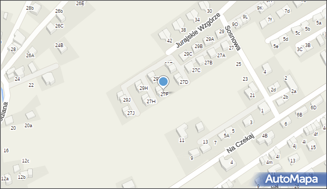 Bibice, Sosnowa, 27F, mapa Bibice