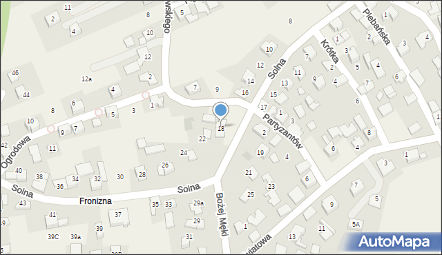 Bielany, Solna, 20, mapa Bielany